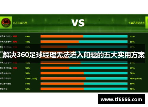 解决360足球经理无法进入问题的五大实用方案